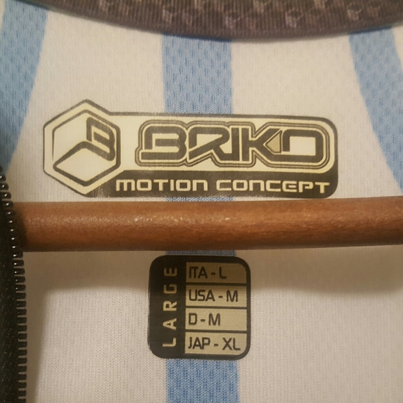 BRIKO JERSEY CYCLING FULL ZIPPER BLUE AND WHITE M - Picture 6 of 6